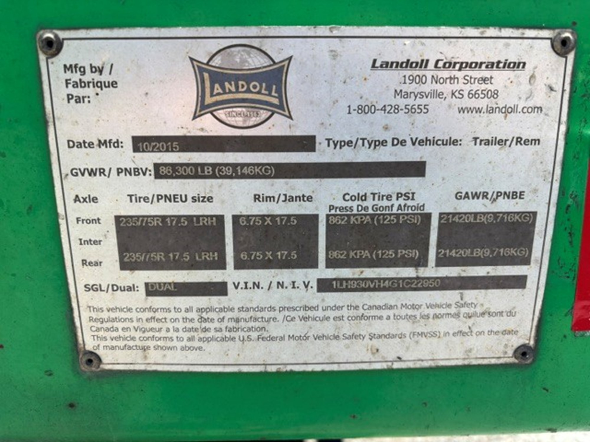 2016 Landoll Corpora 930C-51C15 1780517787006 2016 Landoll Corpora 930C-51C15 1780517787006