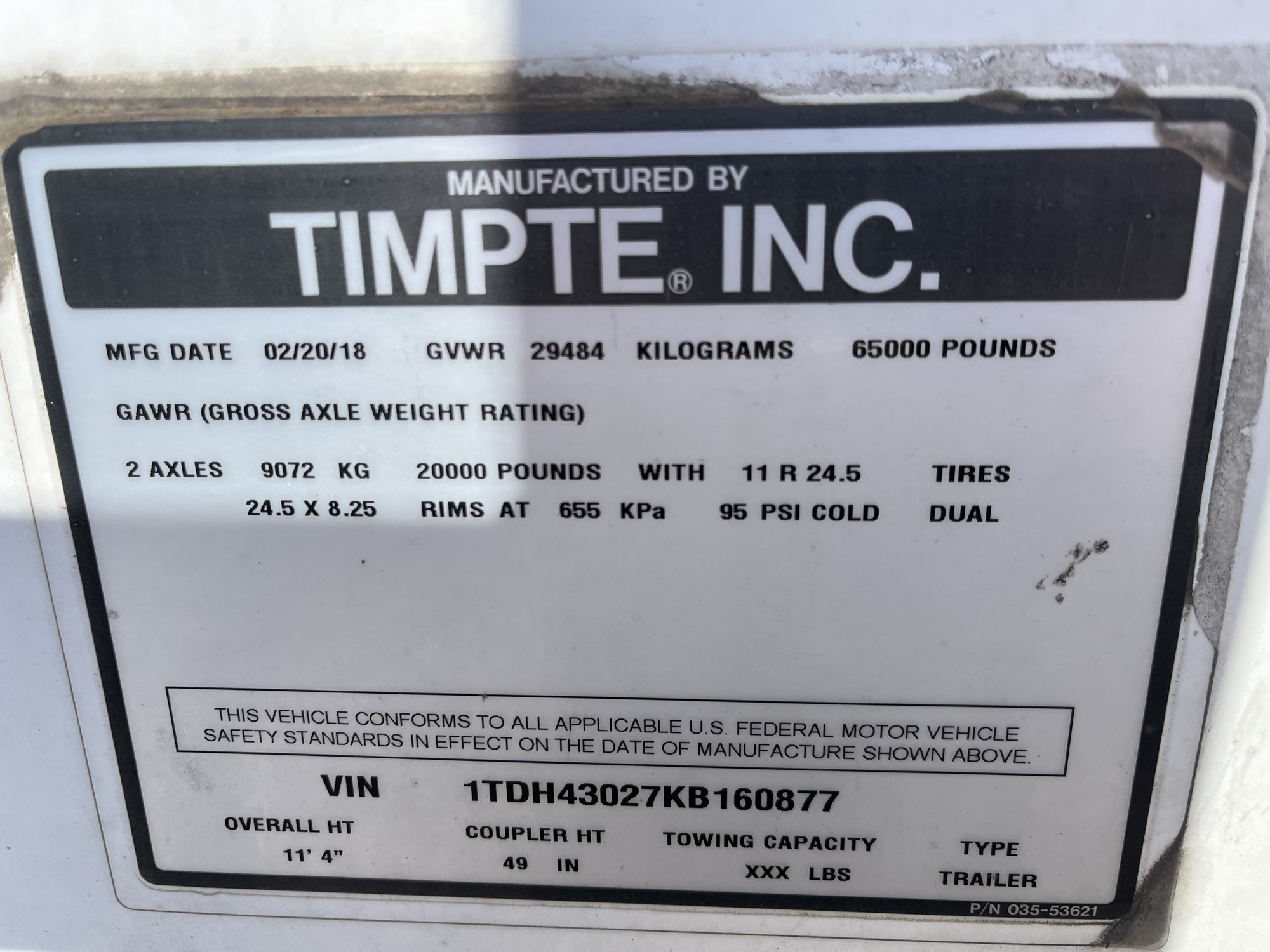 2019 Timpte Grain Trailer 2019 Timpte Grain Trailer - image 3 of 6
